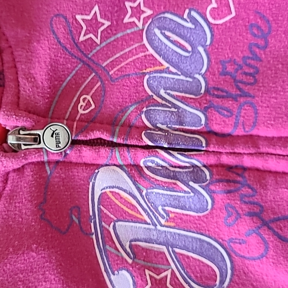 Puma pink hooded zip up top - Picture 4 of 5